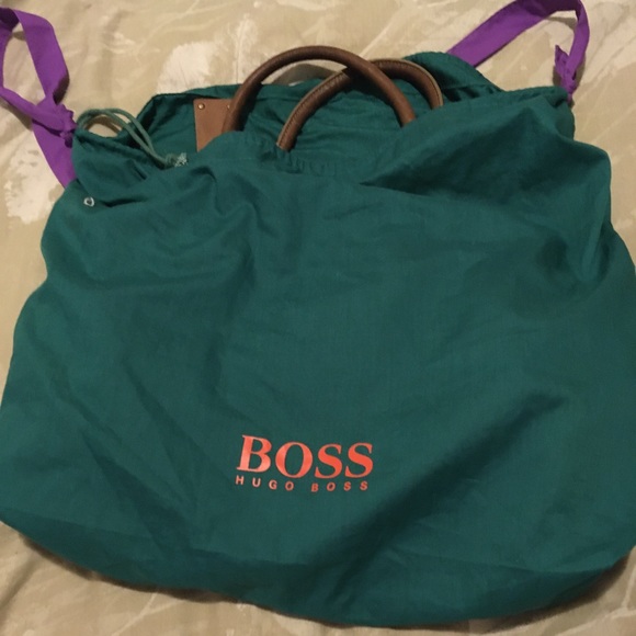 Hugo Boss brown leather hobo shoulder bag - Picture 4 of 9